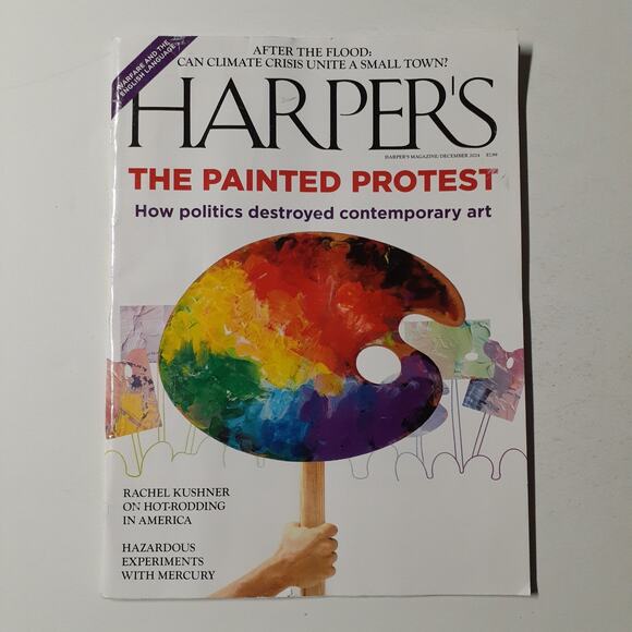 Harper's Magazine December 2024 The Painted Protest Climate Crisis Art - Picture 1 of 2